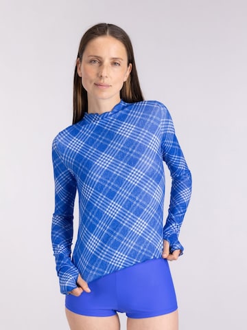 WALLIEN T-shirt Swimsuit 'Rash Guard' in Blue