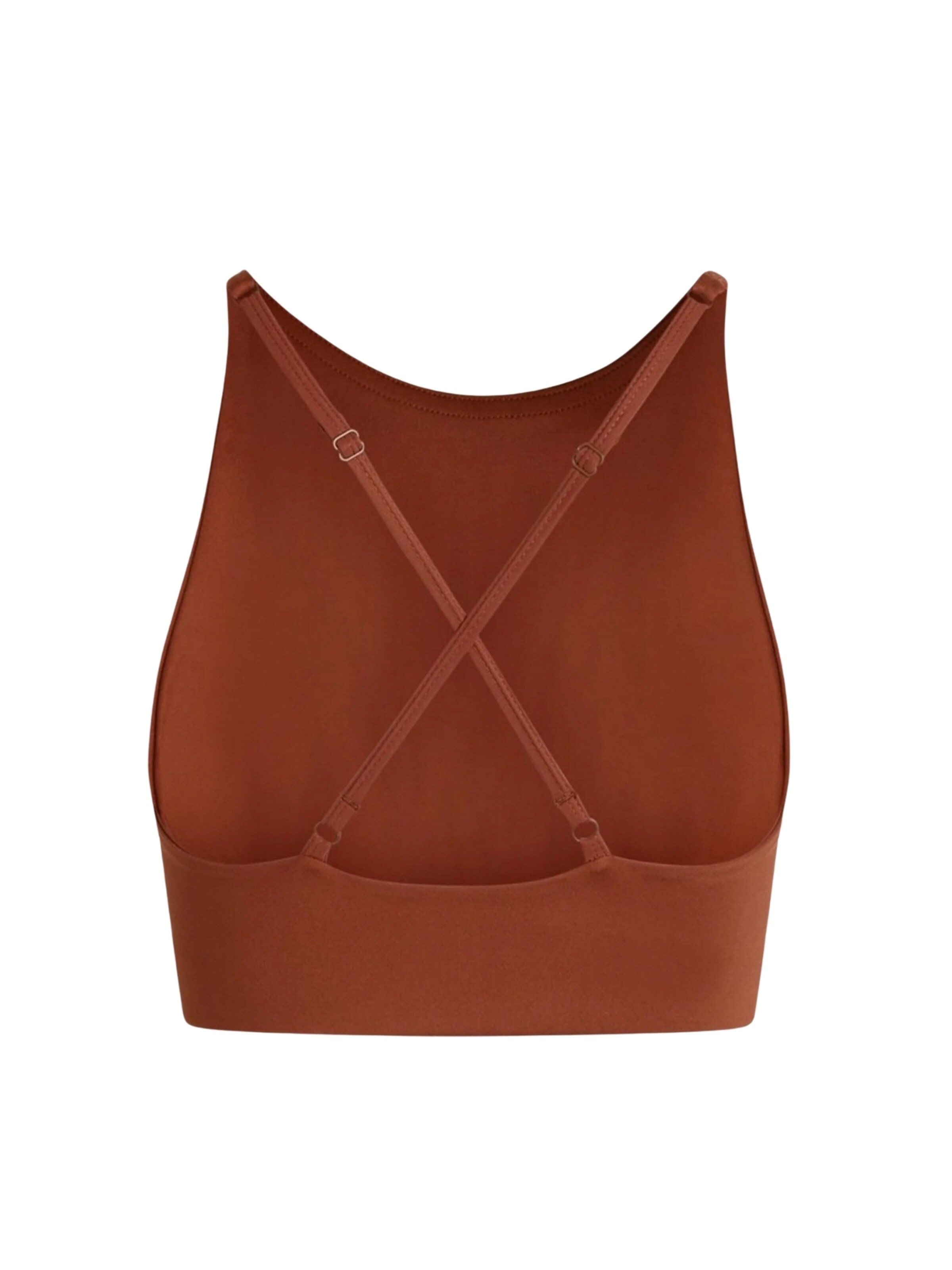 Girlfriend Collective Bustier Sport bh 'Topanga' in Oranje