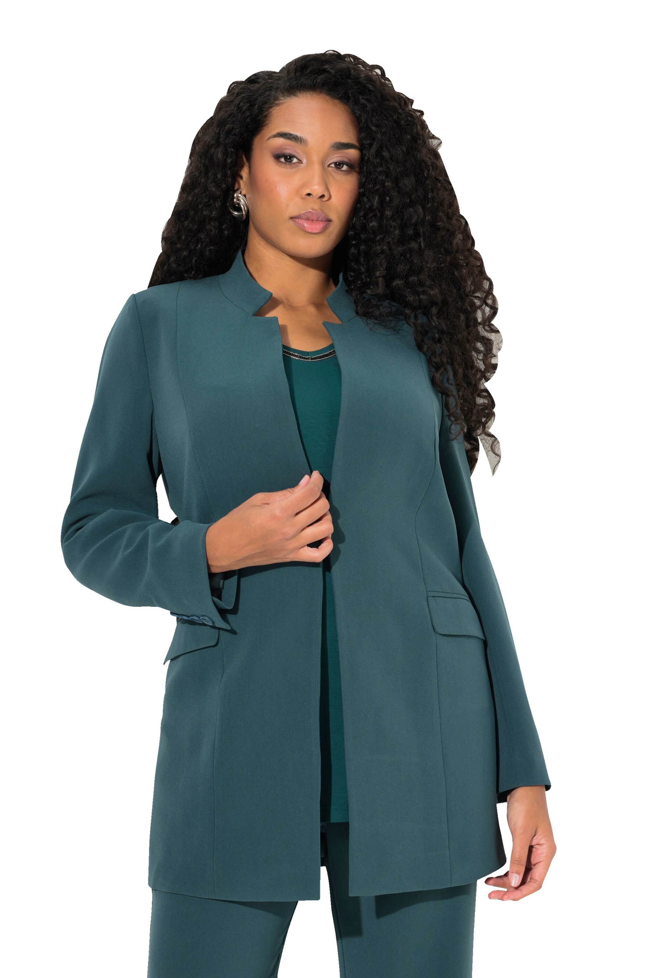 Ulla Popken Blazer in Green: front