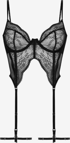 Hunkemöller Korset 'Isabelle' in Zwart: voorkant