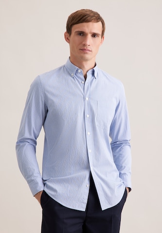 SEIDENSTICKER Comfort fit Button Up Shirt in Blue: front