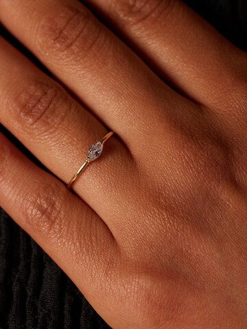 Lucardi Ring 'Klassisch' in Gold: front