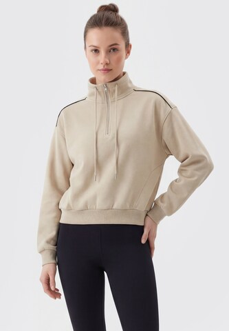 Sweat-shirt myMo ATHLSR en beige : devant