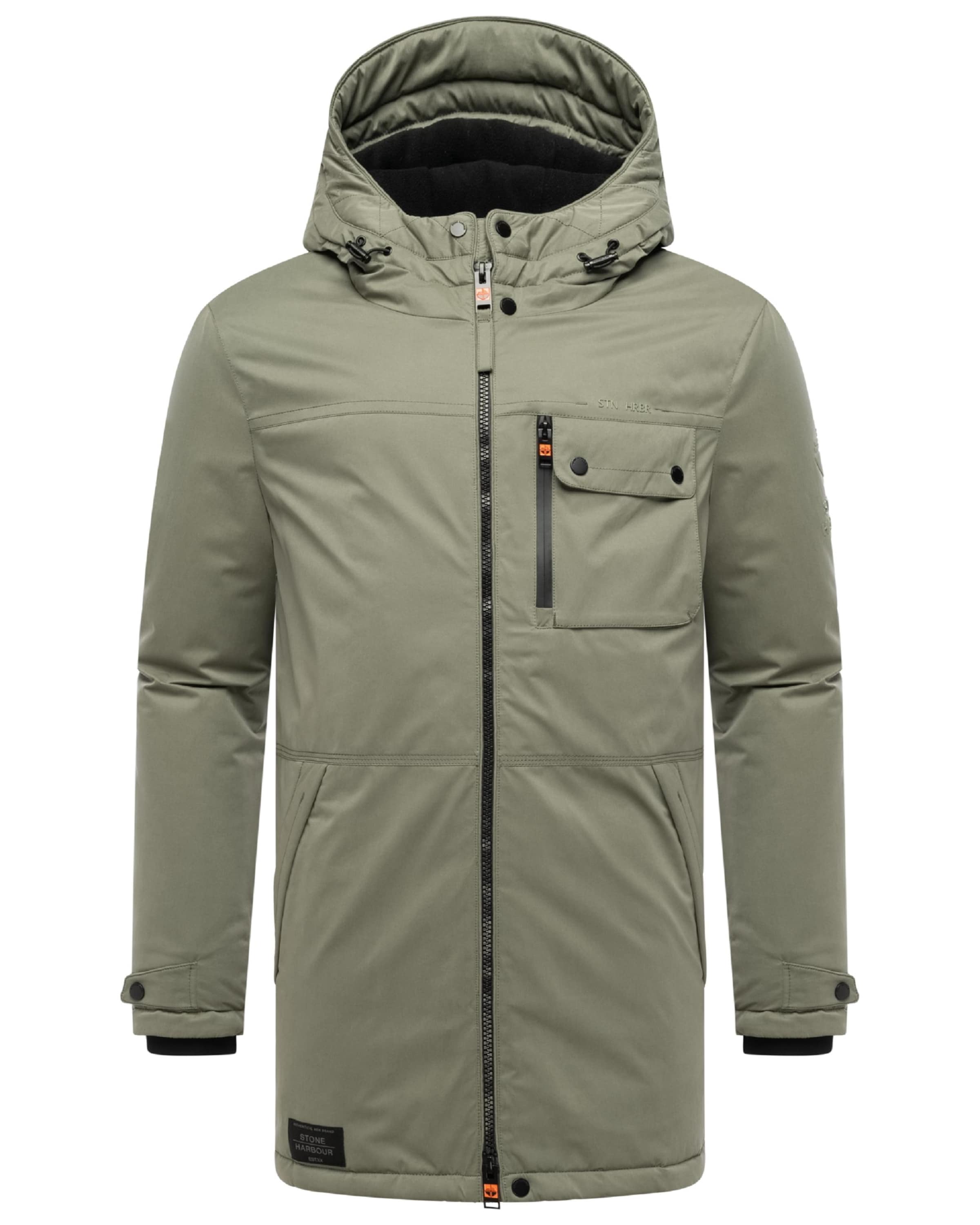 STONE HARBOUR Χειμερινό παλτό 'Fintaan XX' σε πράσινο: μπροστά