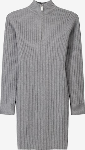 Robes en maille Bershka en gris : devant