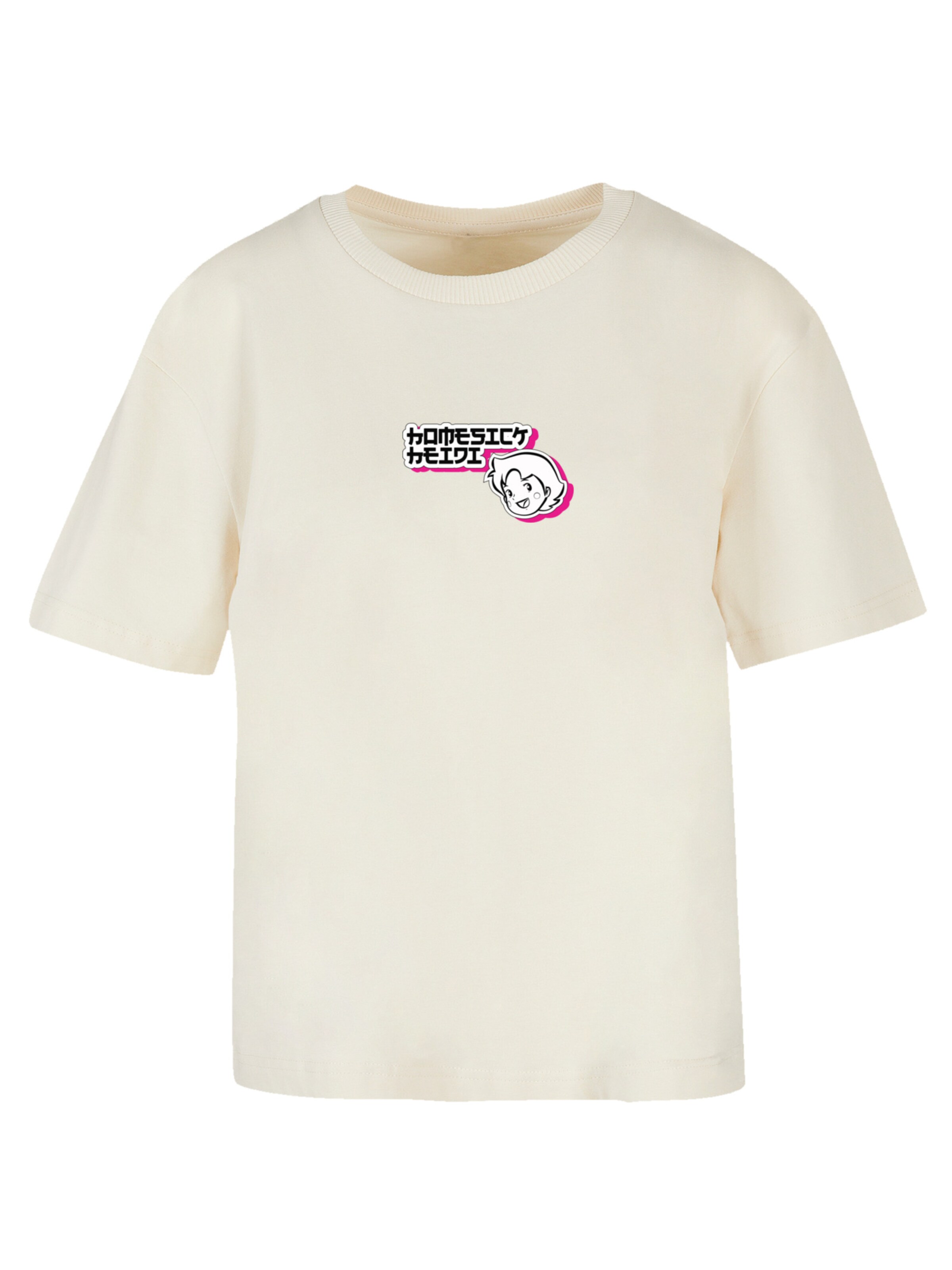 T-shirt 'Heidi Homesick Heroes of Childhood' F4NT4STIC en beige : devant