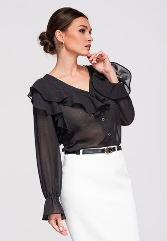 Ombre Blouse in Black