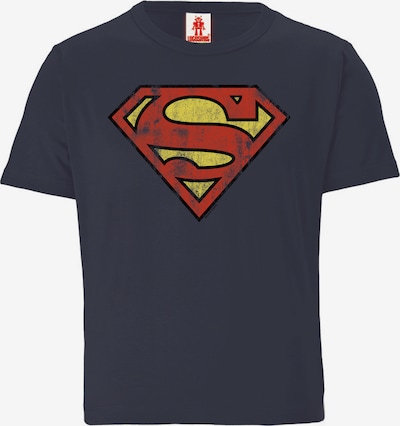 LOGOSHIRT Shirt 'DC Comics – Superman' in de kleur Blauw / Grijs, Productweergave