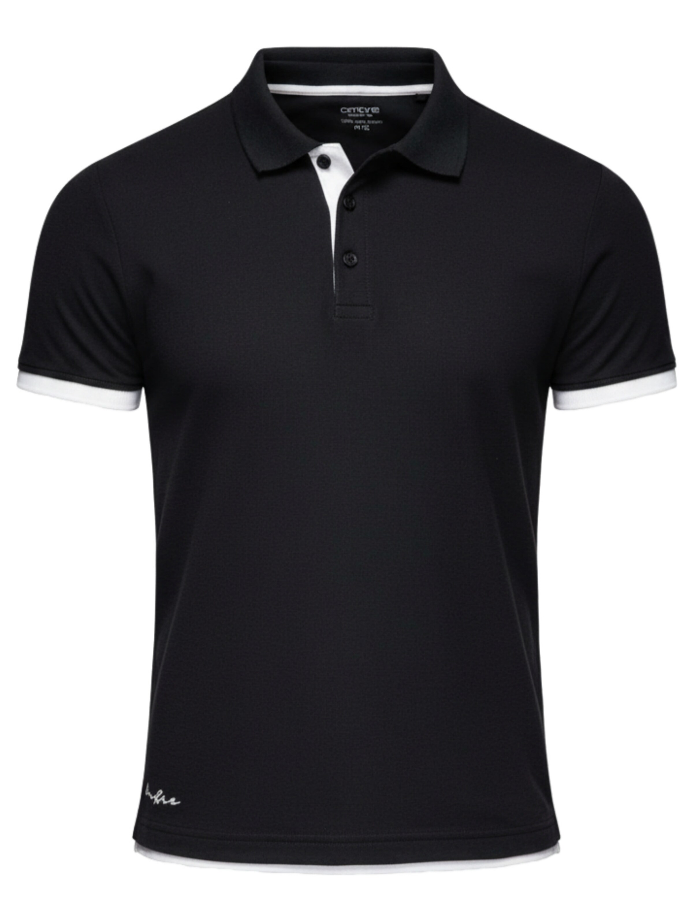 Ombre Shirt in Zwart: voorkant