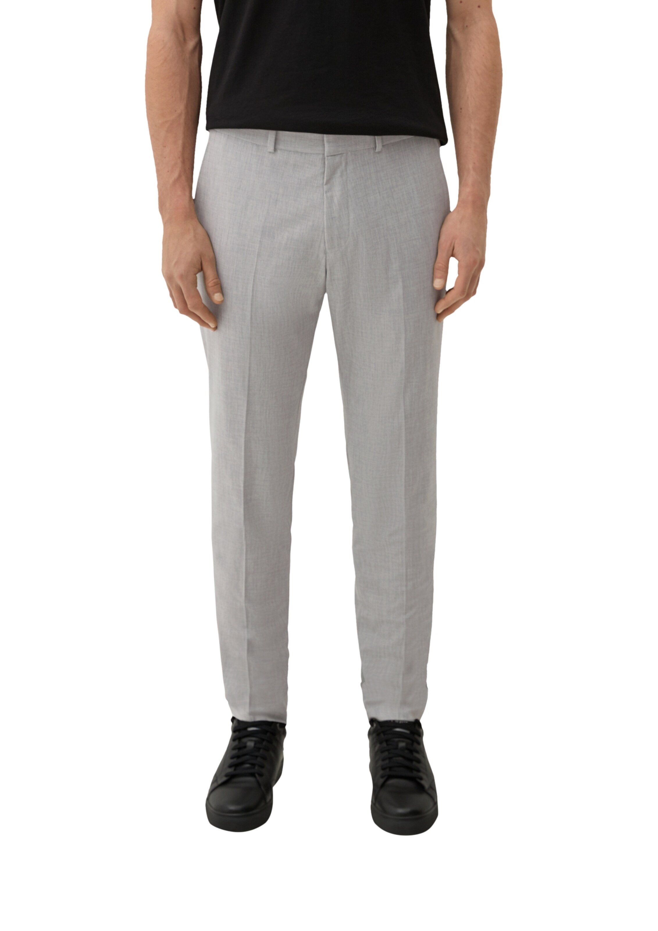 s.Oliver Slimfit Broek in Grijs: voorkant