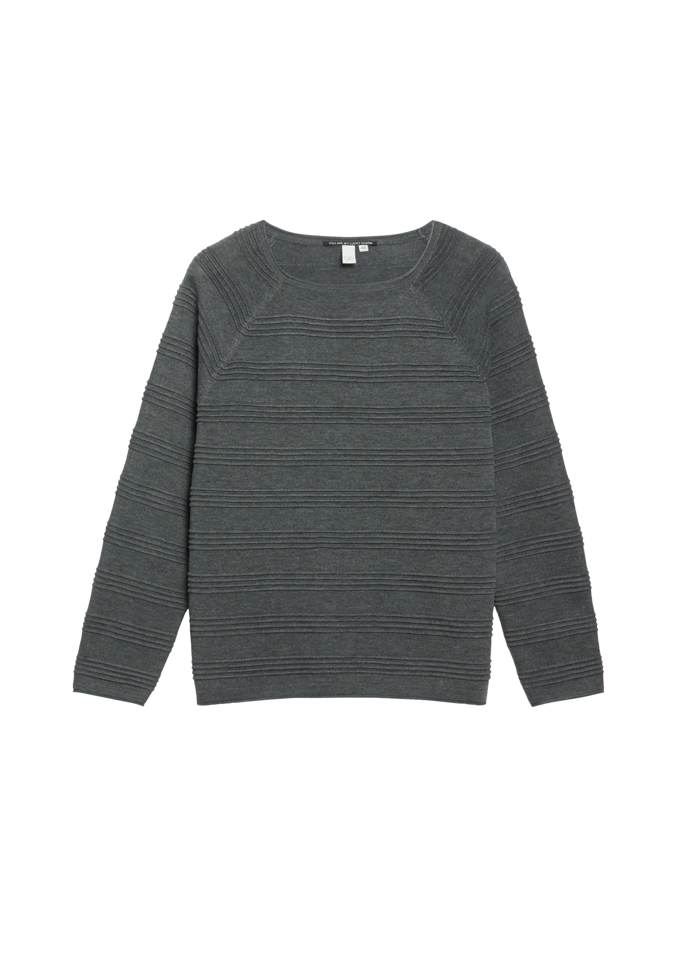 Pull-over QS en gris : devant