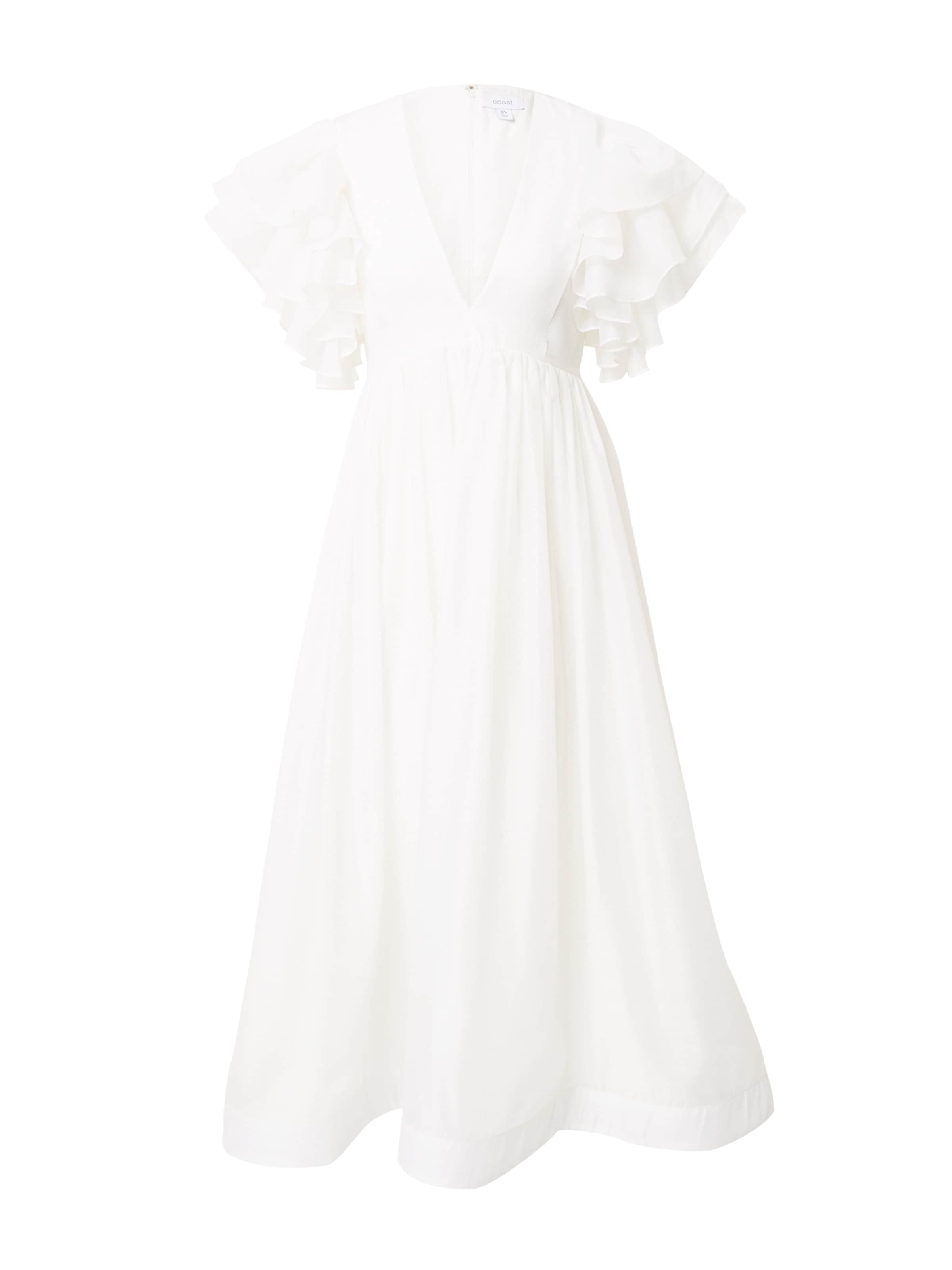 Robe &#x27;Ivory Mega Ruffle Full Skirted Dress&#x27; Coast en blanc : devant