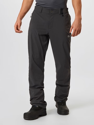 JACK WOLFSKIN Regular Outdoor Pants 'Activate Light' in Grey: front