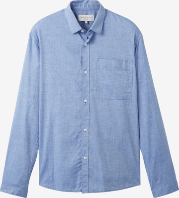 TOM TAILOR DENIM Button Up Shirt in Blue: front