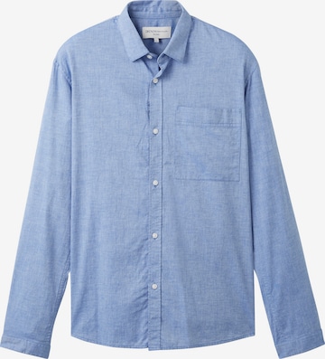 TOM TAILOR DENIM Regular fit Overhemd in Blauw: voorkant