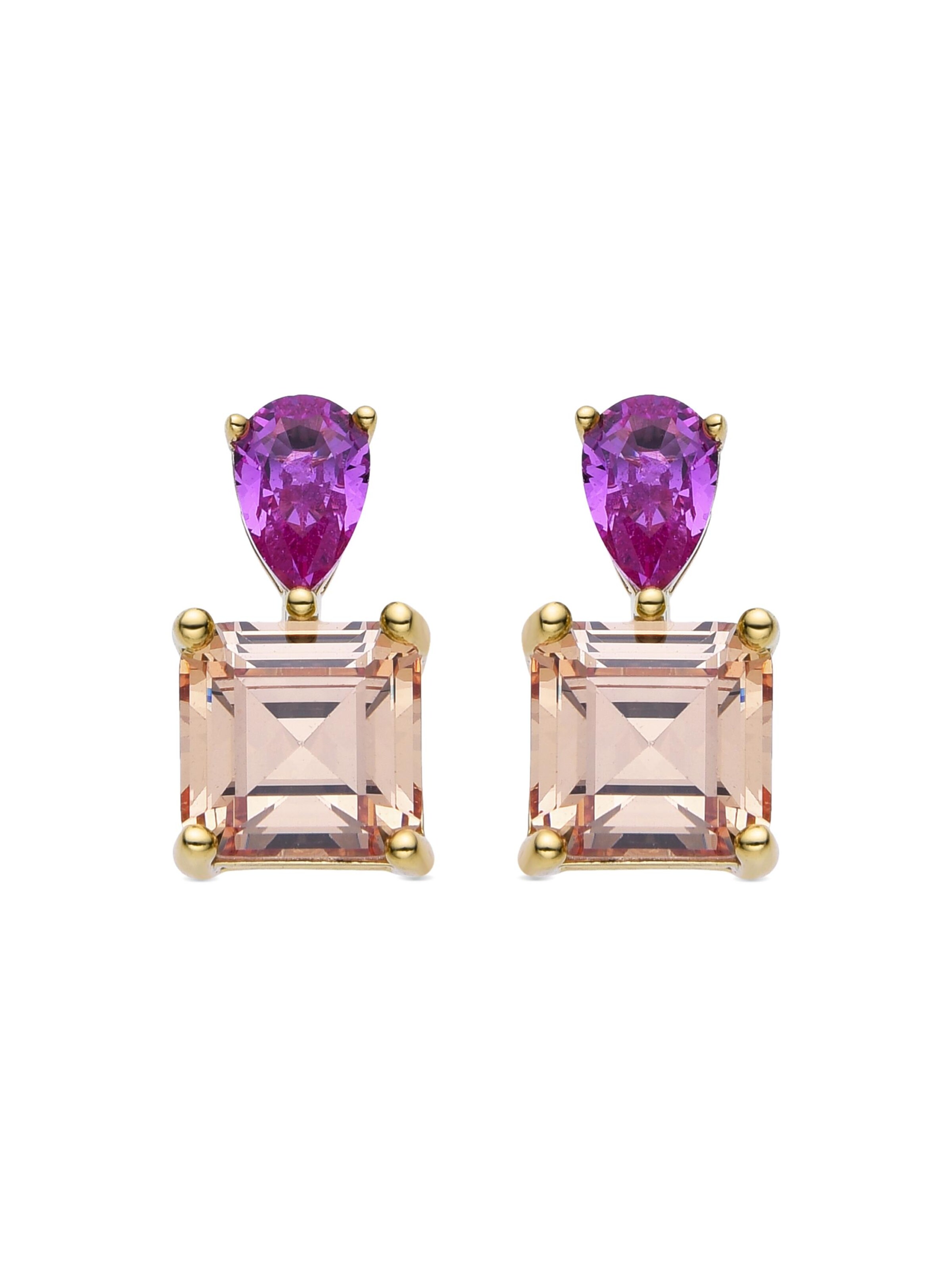 Luxenter Oorbellen 'Codua' in Roze: voorkant