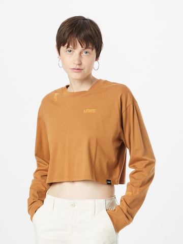 LEVI'S ® Shirt 'Graphic Cindy Ls Crop' in Brown: front