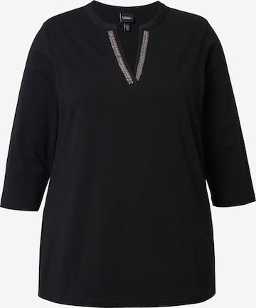 T-shirt Ulla Popken en noir : devant
