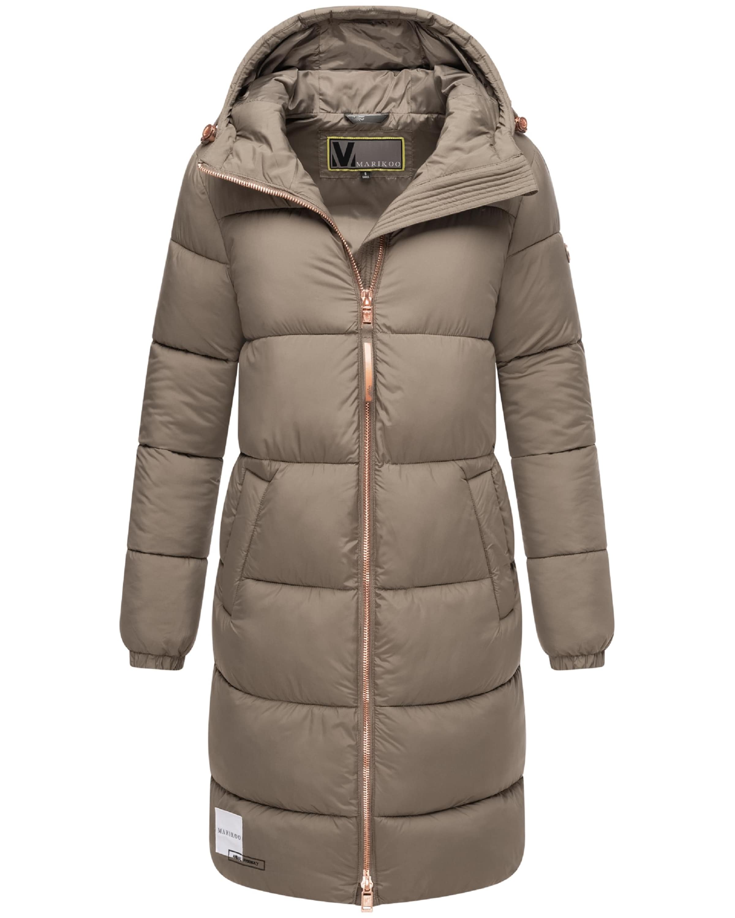 MARIKOO Winter coat in Brown: front