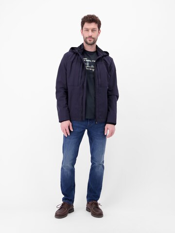 LERROS T-Shirt aus Baumwolle mit Brustprint in Blau