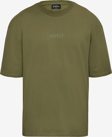 T-Shirt Dropsize en vert : devant