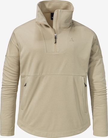 Pull-over ' Urban CIRC Fleece Style Baguio WMS ' Schöffel en beige : devant