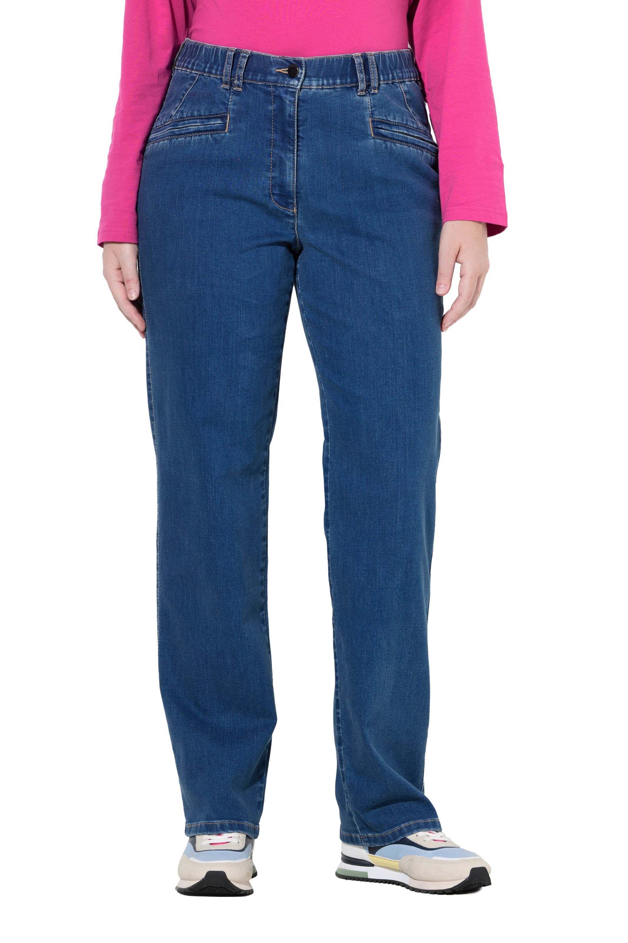 Ulla Popken Regular Jeans in Blauw: voorkant