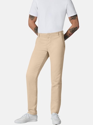 Slimfit Pantaloni chino 'Astron' di Peak Time in beige: frontale