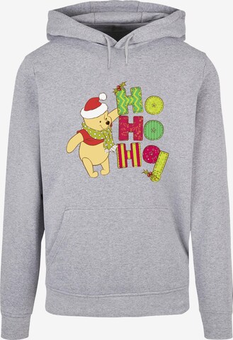 ABSOLUTE CULT Sweatshirt 'Winnie The Pooh - Ho Ho Ho Scarf' in Grey: front