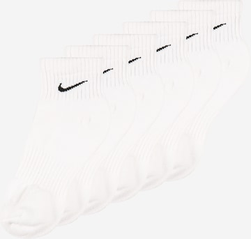 NIKE Athletic Socks in White: front