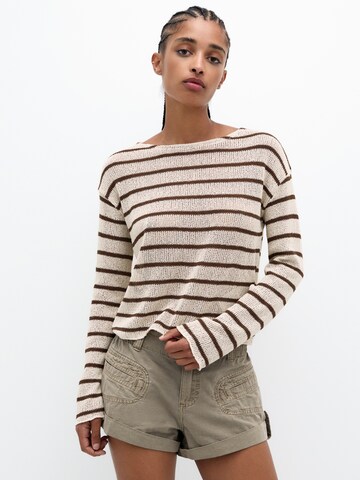 Pull-over Pull&Bear en marron : devant
