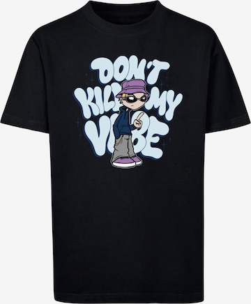 Mister Tee Shirt 'Don't Kill My Vibe' in Zwart: voorkant