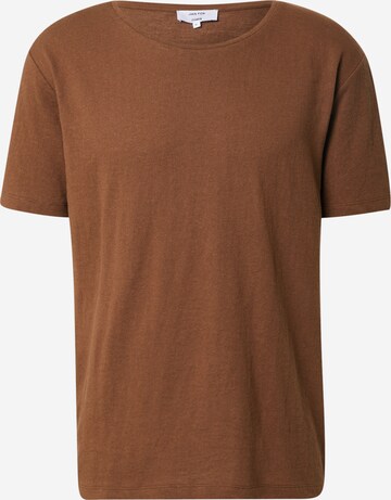 T-Shirt 'Sven' DAN FOX APPAREL en marron : devant