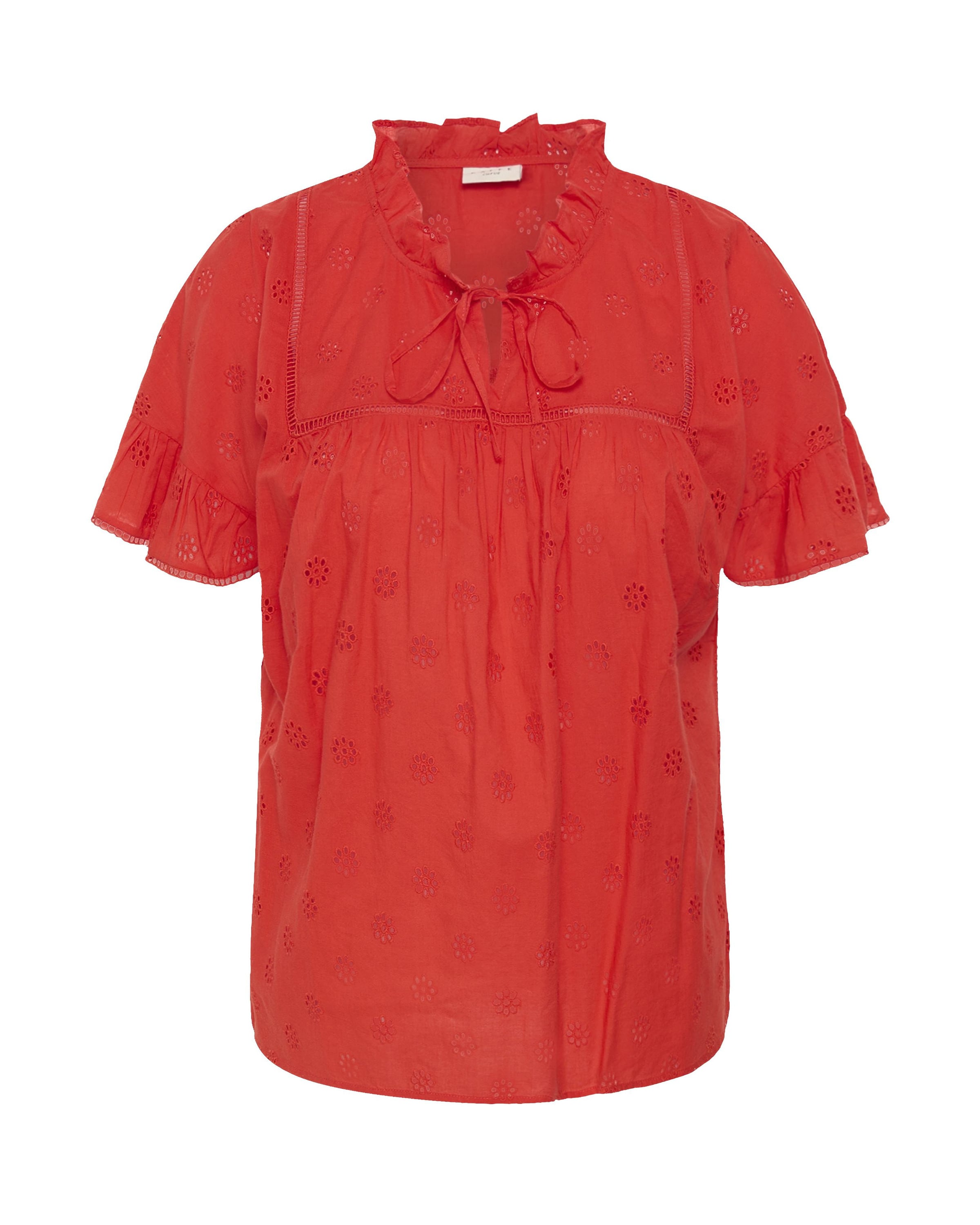 KAFFE CURVE Blouse 'Liona' in Red: front
