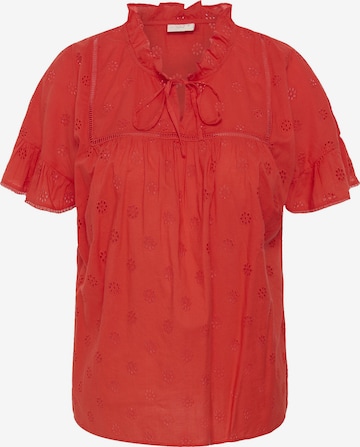 KAFFE CURVE - Blusa 'Liona' em vermelho: frente