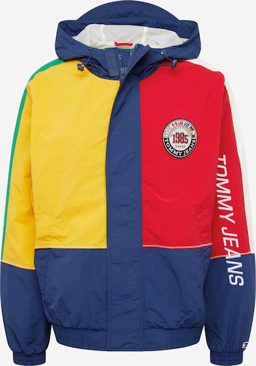 Tommy Jeans Prechodná bunda - námornícka modrá / žltá / červená / šedobiela, Produkt