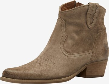 Felmini Wide Fit Cowboy Boots in Brown: front