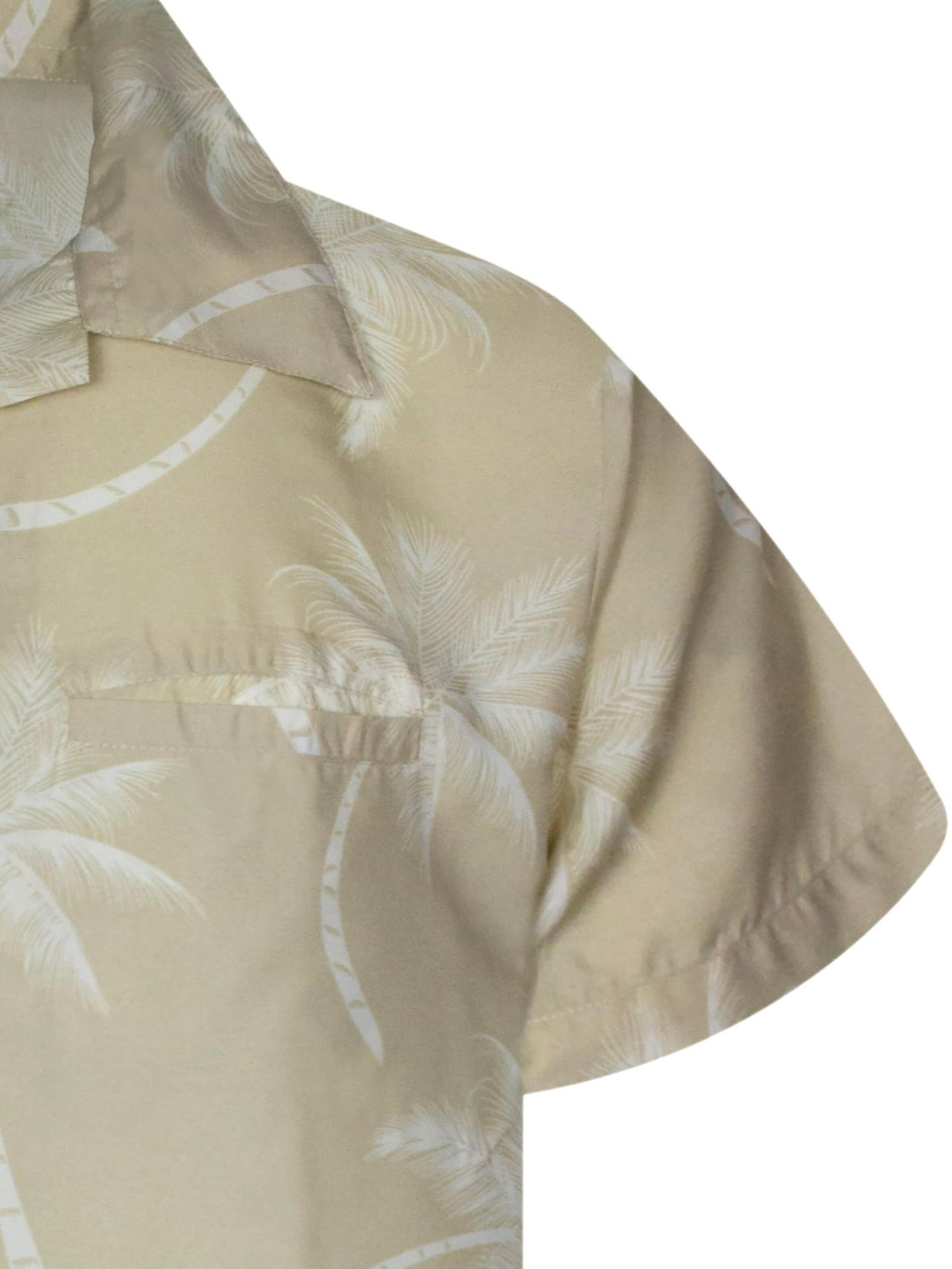 King Kameha Shirt 'Palmshadow' in Beige