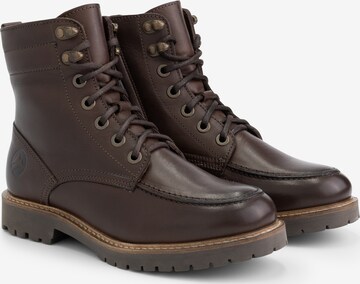 Travelin Lace-Up Boots 'Haugesund' in Brown