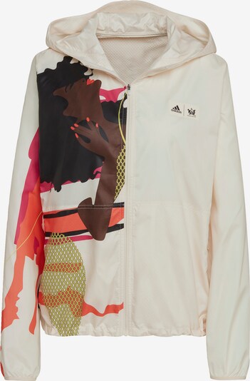 ADIDAS PERFORMANCE Sportjacke 'Thebe Magugu' in beige / braun / orange / schwarz, Produktansicht