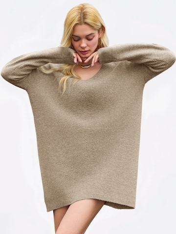 Imily Bela Pletena obleka | zelena barva