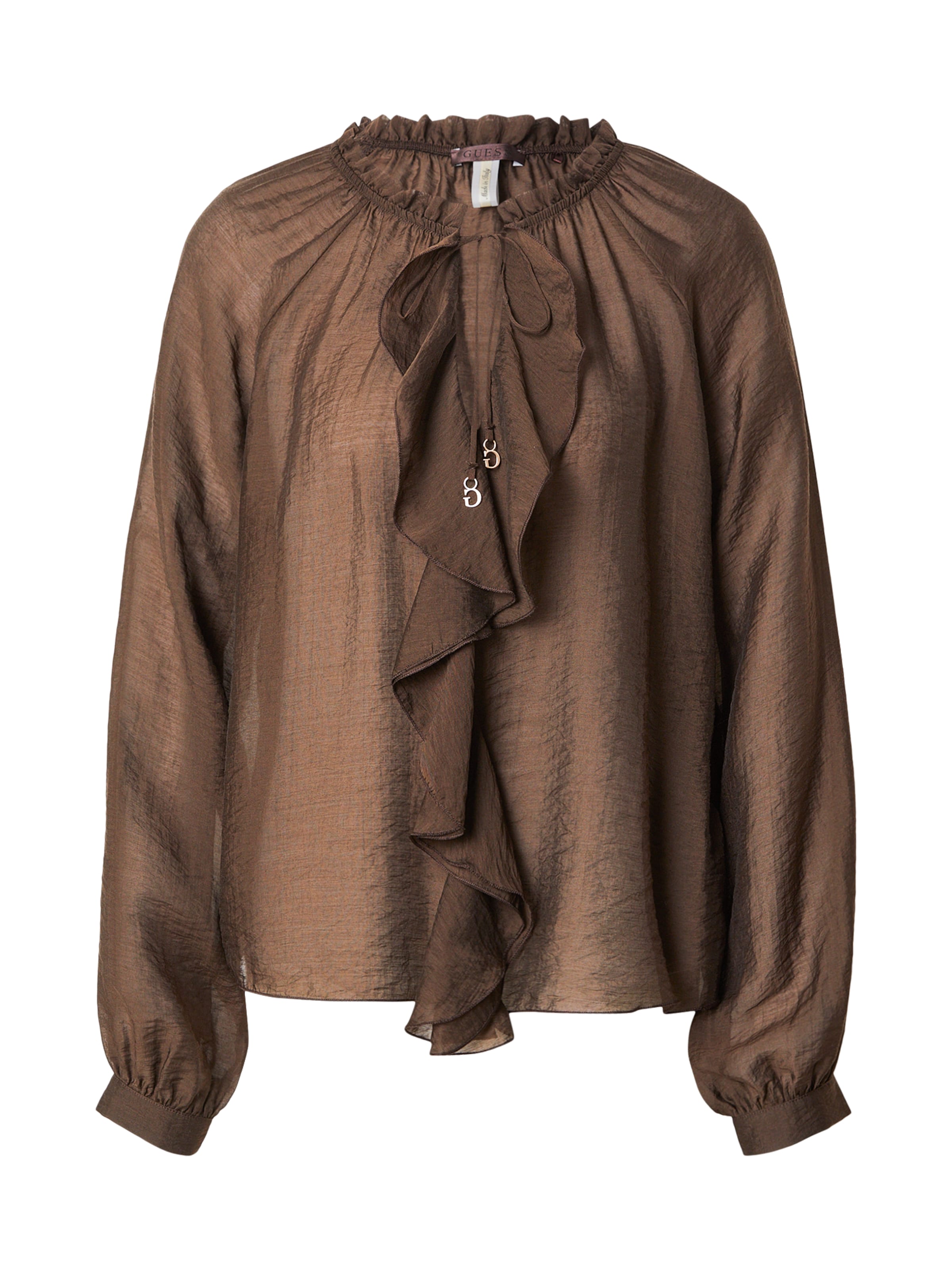 GUESS Blúzka 'MAELYS' - Hnedá: predná strana