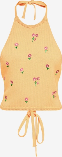 ONLY Tops en tricot en vert gazon / orange / pitaya, Vue avec produit