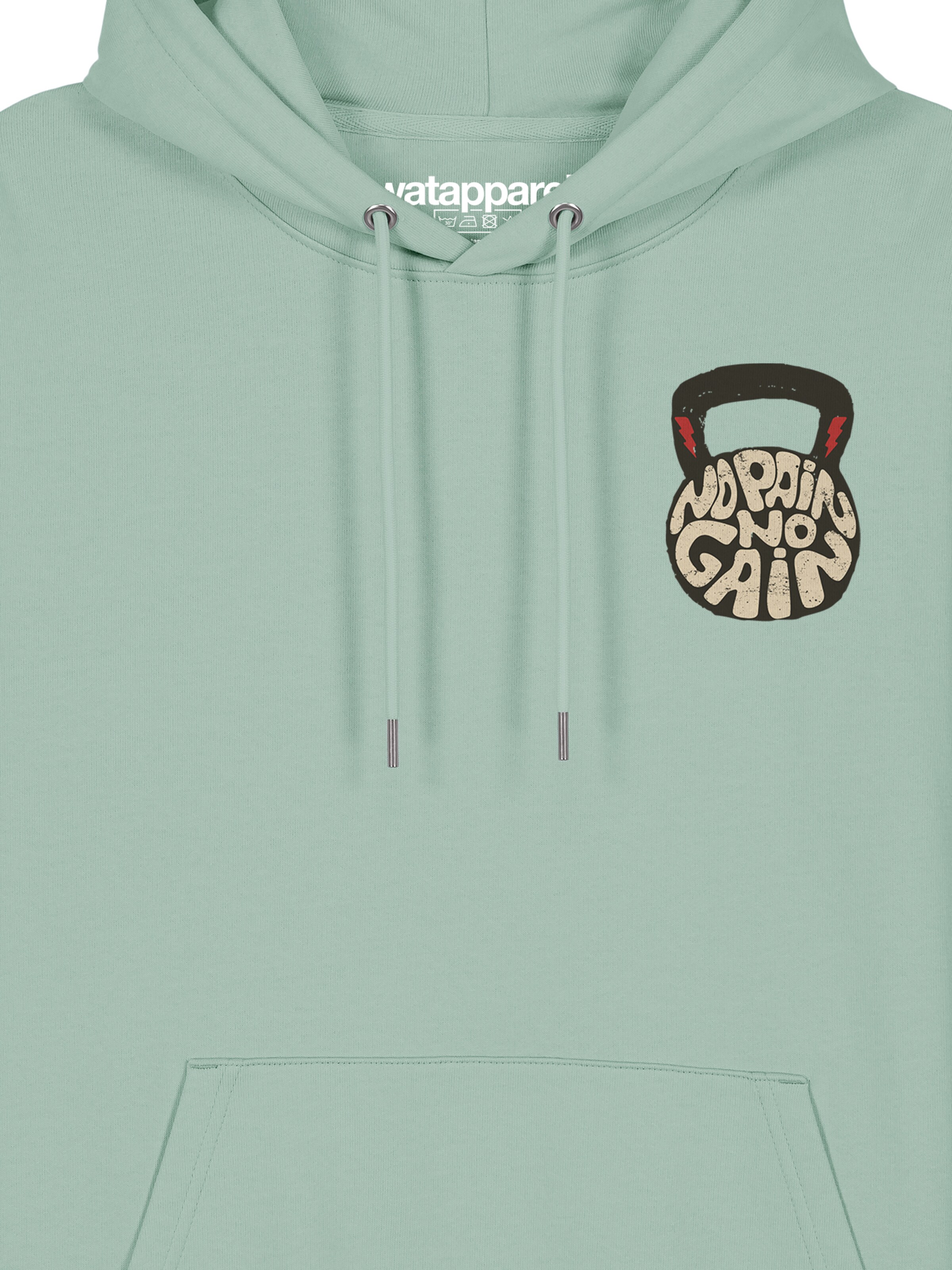 Sweat-shirt 'No Pain, no Gain 01' Watapparel en vert