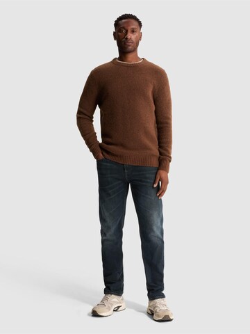 CAST IRON - Jersey 'Pullover in a wool blend with crewneck' en marrón