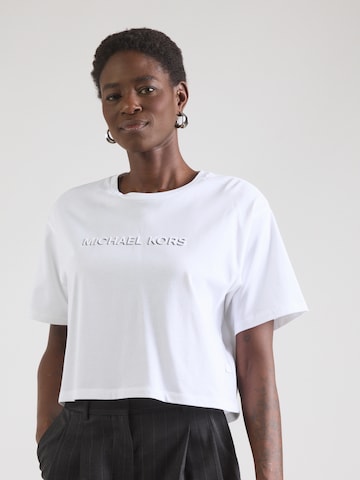 MICHAEL Michael Kors Tričko 'EMBSSED' - Biela: predná strana