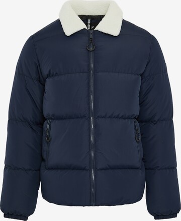 Threadbare Between-Season Jacket in Blue: front