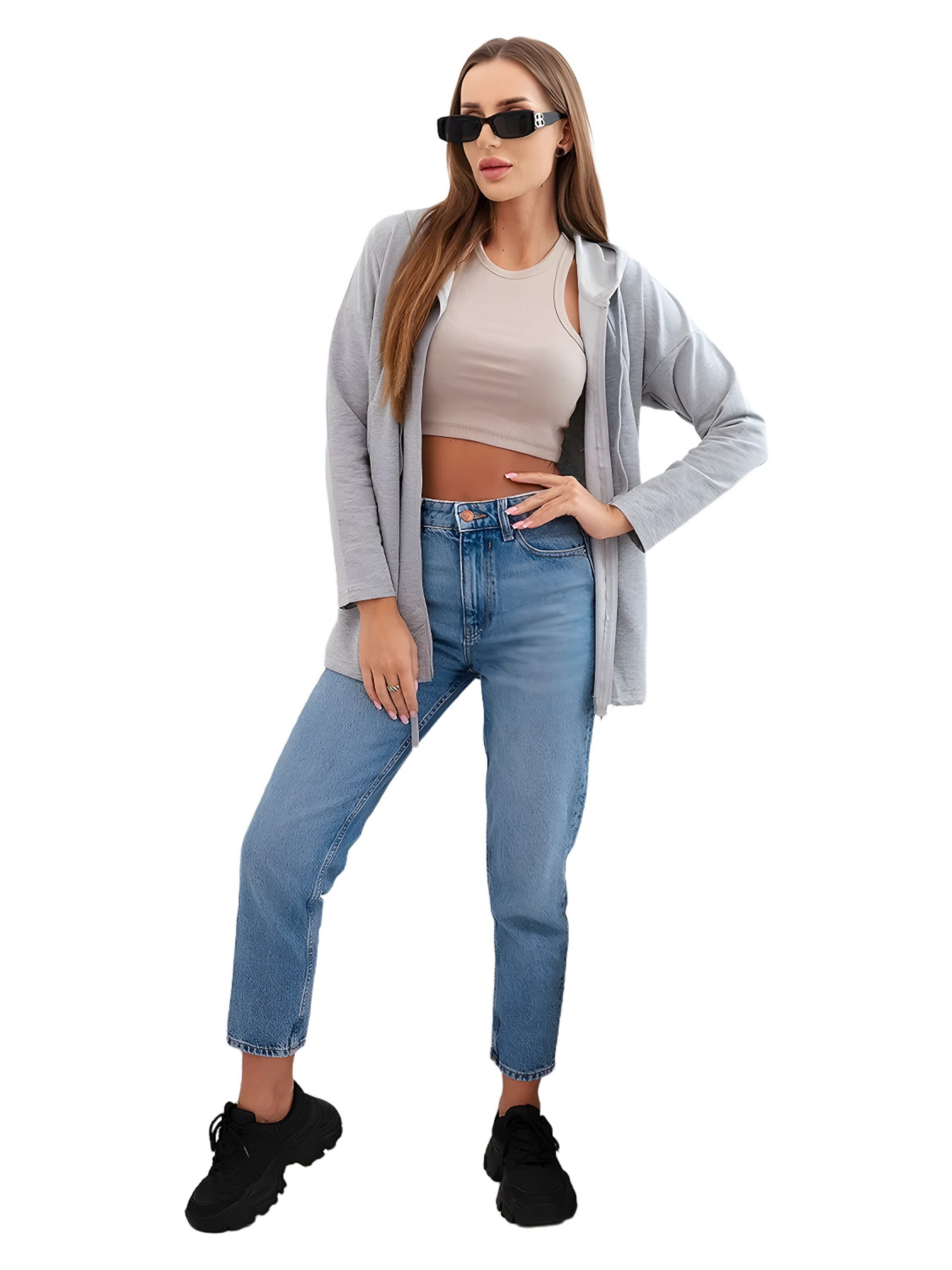 Lumera Bluza rozpinana w kolorze szary