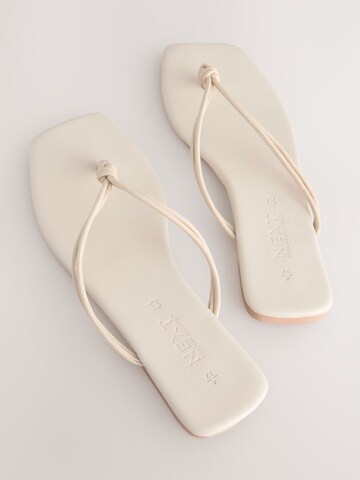 Next T-Bar Sandals in White