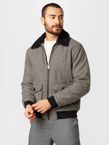 BURTON MENSWEAR LONDON - Chaqueta de entretiempo en negro: frente